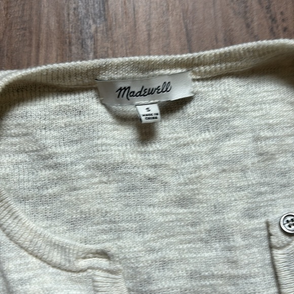 Madewell 3/4 Sleeve Henley Sweater Top - Picture 2 of 3